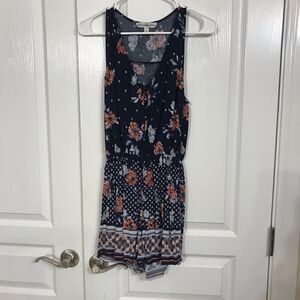 💚 B1 Abercombie &Fitch blue flowered romper